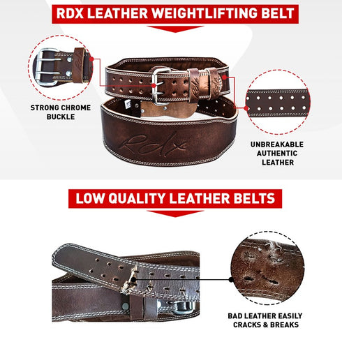 RDX 4 INCH LEATHER WEIGHT LIFTING BELT-8